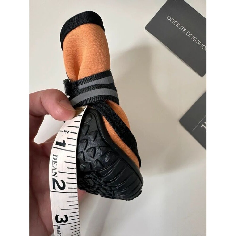 XS Dog Shoes, Paw Protectors, Orange & Black - Dociote - Picture 2 of 4